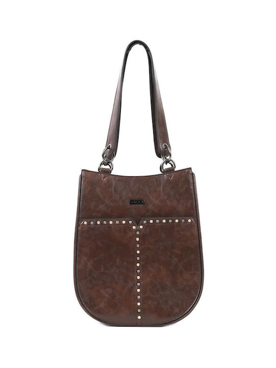 Doca Damen Tasche Schulter Braun