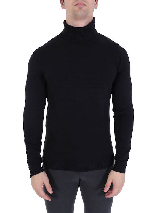 Hugo Boss Men's Long Sleeve Sweater Turtleneck Black
