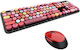 MOFII Sweet Fără fir Set tastatură și mouse Engleză US Black / Red