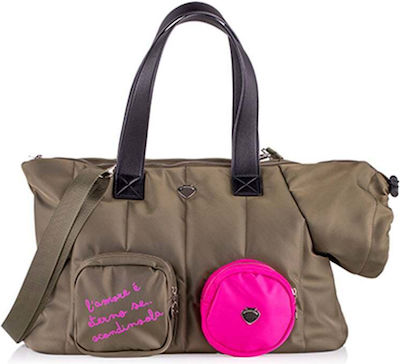 Le Pandorine Doggy Handtasche für Hunde Grün L48xB17xH28cm. 22XAILAC-01