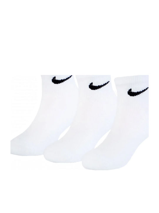 Nike Детски къси спортни чорапи Basic Бели 3 Чифта