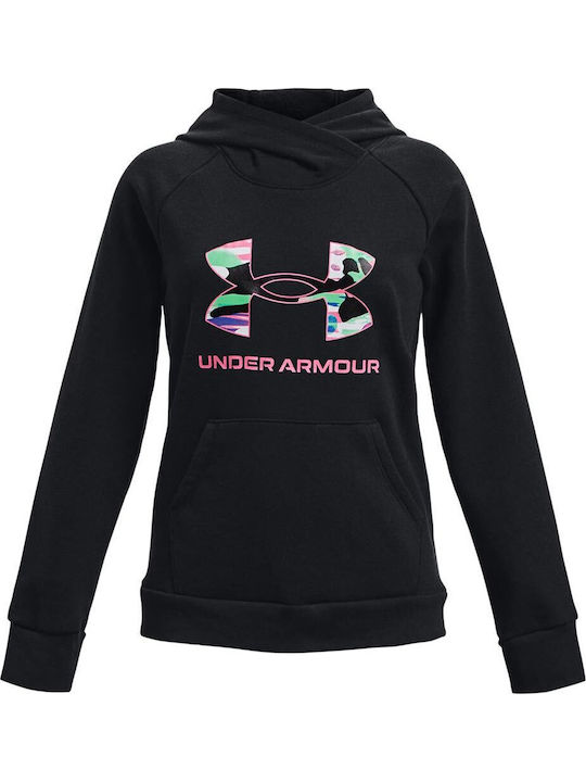 Under Armour Παιδικό Φούτερ με Κουκούλα και Τσέπες Μαύρο Rival Under Armour Παιδικό Φούτερ με Κουκούλα και Τσέπες Μαύρο Rival