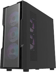 Darkflash DK431 Gaming Midi Tower Κουτί Υπολογιστή με Πλαϊνό Παράθυρο Μαύρο