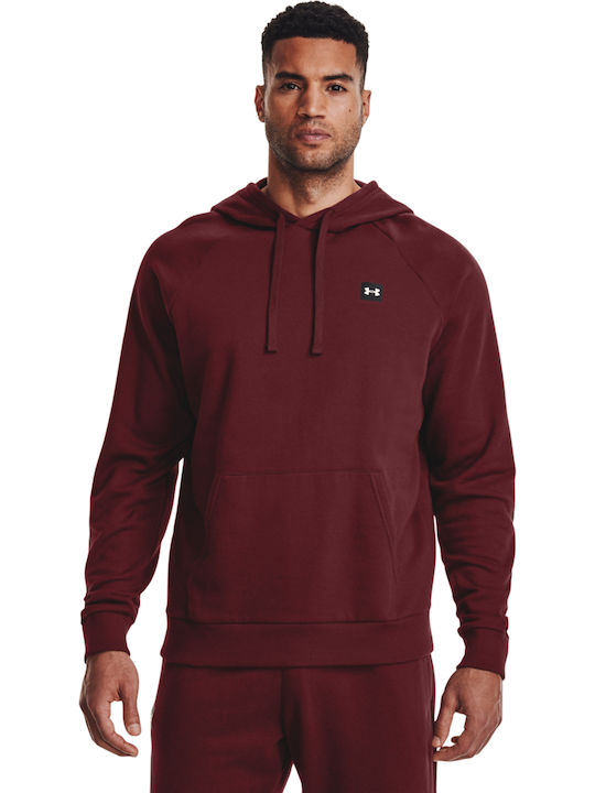 Under Armour Rival Φούτερ με Κουκούλα Μπορντό