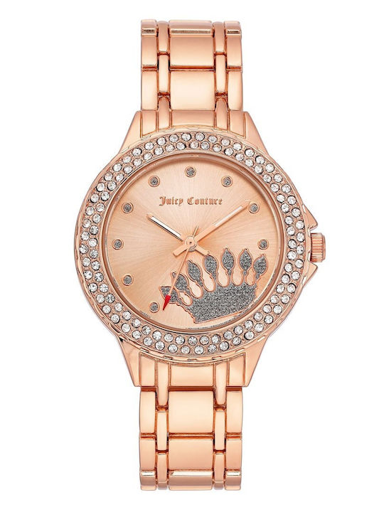 Juicy Couture Women's Watch with Pink Gold Metal Bracelet