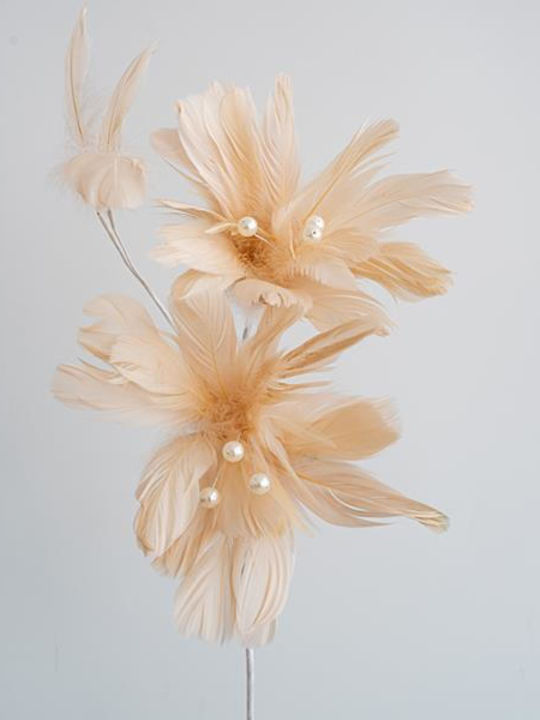 Eurolamp Christmas Decorative Flower 82cm Flower with Feathers