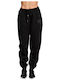 High Waist Sweatpants Jogger Fleece Black