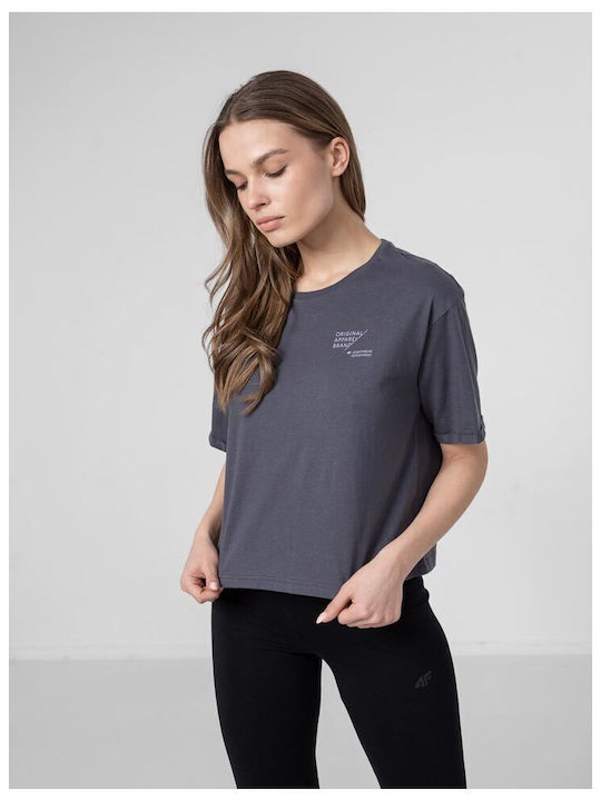 4F Women's Oversized T-shirt Gray