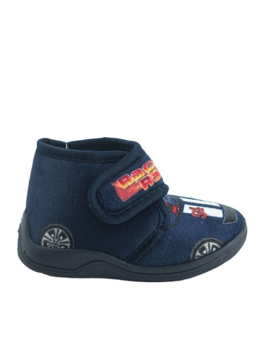 Kinderhausschuhe Stiefel Blau