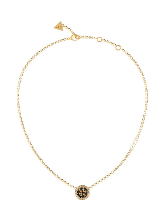 Guess Life In 4g Necklace from Gold Plated Steel with Zircon