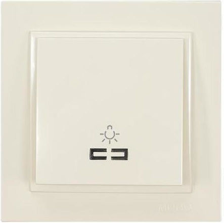 Eurolamp Complete Wall Push Staircase Button with Frame Beige 152-10210