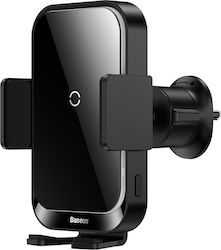 Baseus Βază de Telefon Auto Halo cu cârlige reglabile și Încărcare Wireless Neagră