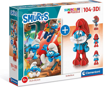 Kids Puzzle Smurfs for 6++ Years 104pcs Clementoni