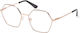 Guess Weiblich Metallisch Brillenrahmen Rose Go...