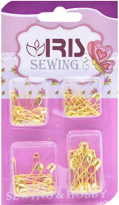 Sewing Safety Pins Χρυσές 48pcs