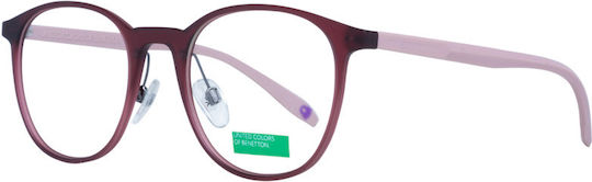 Benetton Weiblich Kunststoff Brillenrahmen Lila BEO1010 275