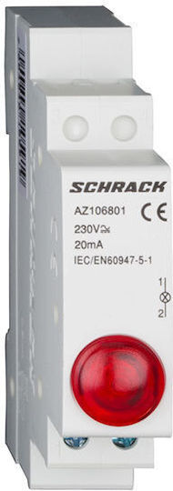 Schrack Single Indicatoare luminoase de panou Roșie