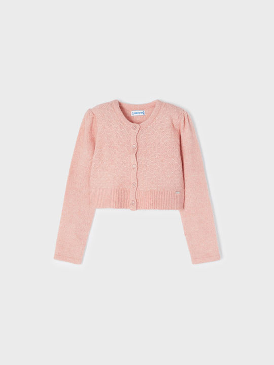 Mayoral Girls Knitted Cardigan with Buttons Pink