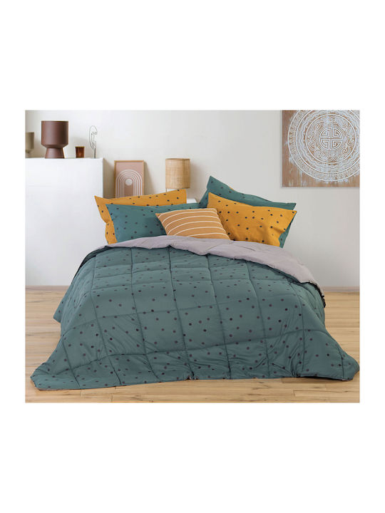 Nef-Nef Homeware Πάπλωμα Υπέρδιπλο με Γέμιση Hollowfiber 240x220εκ. Friday Petrol 330 GSM 8 togs