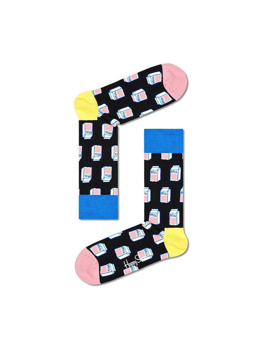 Happy Socks U Milk Ανδρικές Κάλτσες με Σχέδια Πολύχρωμες