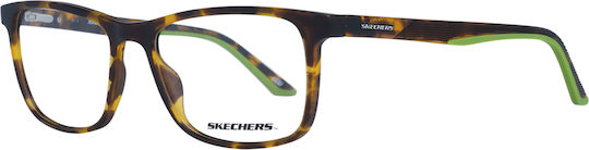 Skechers Ανδρικός Κοκκάλινος Σκελετός Γυαλιών σε Καφέ Ταρταρούγα SE3299 052