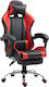 ArteLibre Bray Scaun Gaming Din piele ecologică cu Brațe Reglabile și Suport pentru picioare Red / Black