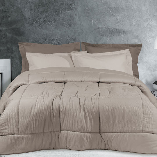 Das Home Пухено Куинсайз с Пълнеж Microfiber 220x240бр 9572 Спагети 550 г/м²Gsm