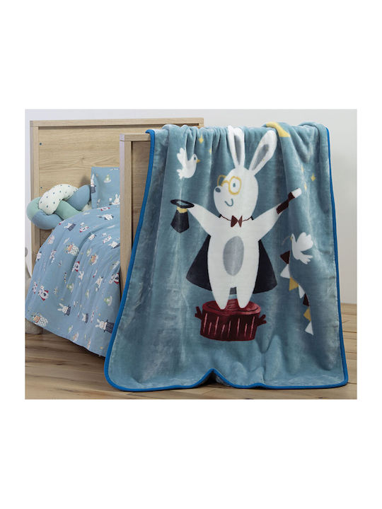 Nef-Nef Homeware Pătură Pepinieră Swaddling pături Just Magic Albastru 75x100cm