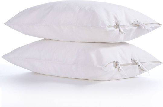 Nef-Nef Homeware Pillowcase Set with Envelope Cover Ecru 52x72cm. 031834