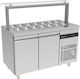 Inomak Английски превод: Stainless Steel Refrigerator Counter Салата 290лт with 2 Doors and Cooling Machine 3/+10°C L136xW80xH132см Zenobia