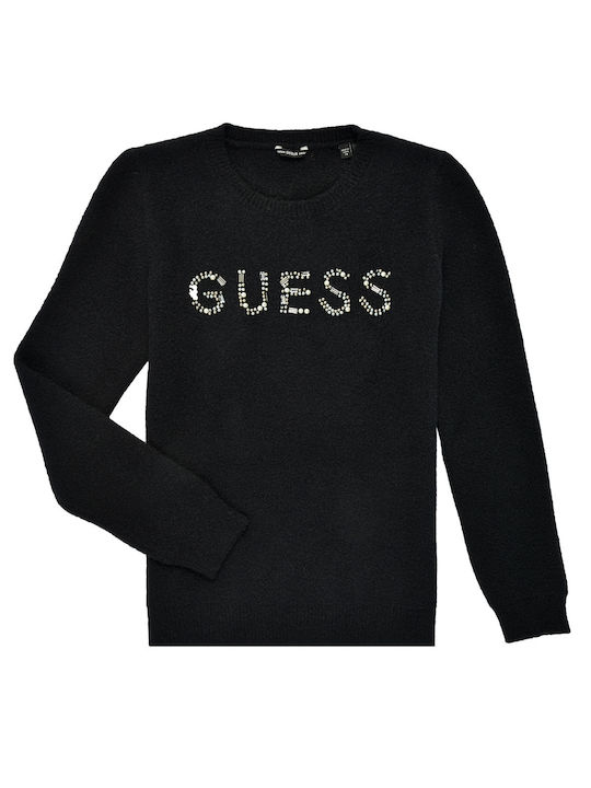 Guess Pulover pentru copii Cu mâneci lungi Negru