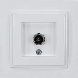 Eurolamp Πρίζα Κεραίας Τηλεόρασης Τερματική σε Λευκό χρώμα 152-10144