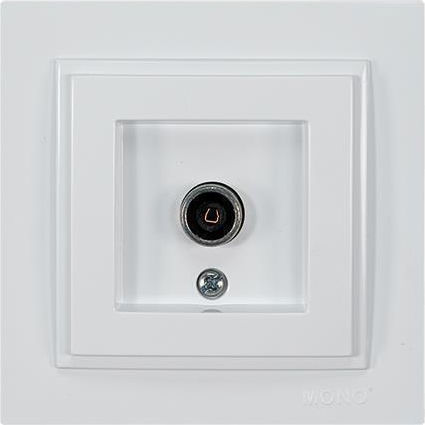 Eurolamp Πρίζα Κεραίας Τηλεόρασης Τερματική σε Λευκό χρώμα 152-10144
