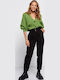 High Waist Women's Jeans Pants in Loose Fit FBL006-160-02 Black