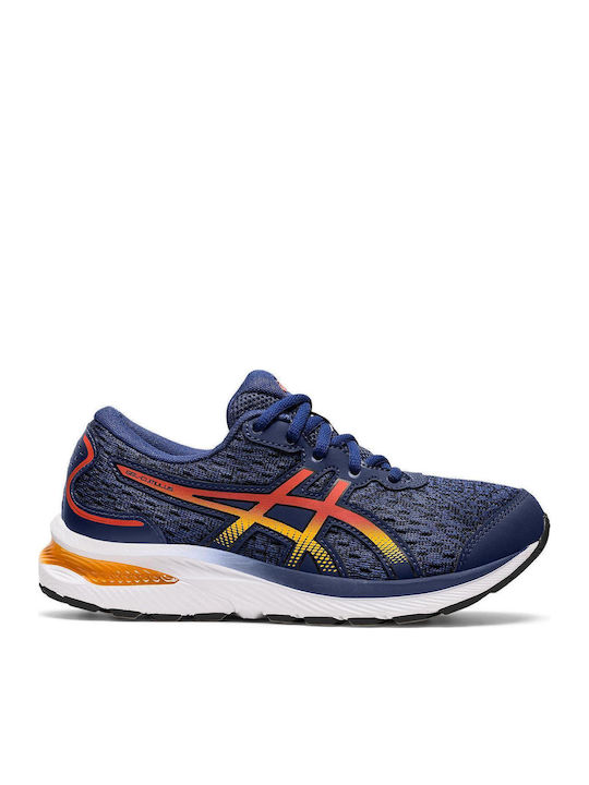 ASICS Cumulus 24 Kinder Sportschuhe Laufen mit Schnürsenkeln Blau