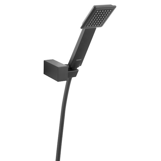 Ferro Ferro Sinus Handheld Showerhead with Spiral Black