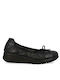 Flex&Go Lederne Damen Ballerinas in Schwarz Farbe