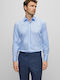 Kent Long-sleeved Cotton Shirt Light Blue