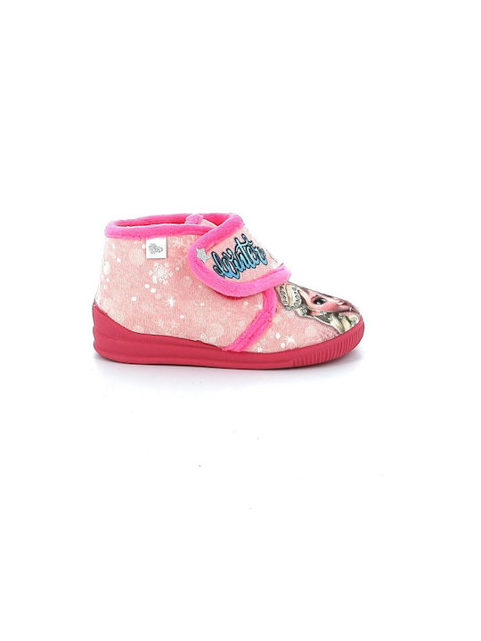 Meridian Shoes Ανατομικές Παιδικές Παντόφλες Μποτάκια Ροζ