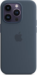 Apple Silicone Case with MagSafe Umschlag Rückseite Silikon Storm Blue (iPhone 14 Pro) MPTF3ZM/A