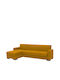 Jose Corner Fabric Sofa Bed with Reversible Angle & Storage Space Mustard 270x150cm