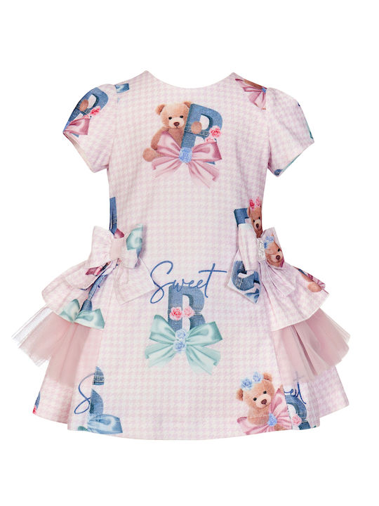 Balloon Chic Kids Dress Short Sleeve Pink