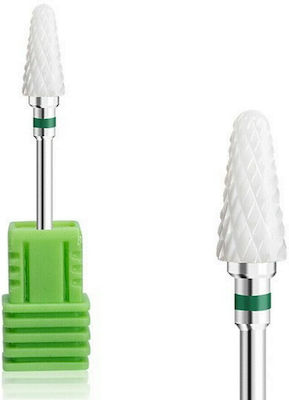 Nail Drill Ceramic Bit with Cone Head Green