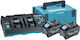 Makita Set 2 Werkzeugbatterien Lithium 40V Kapazität 5Ah mit Ladegerät XGT