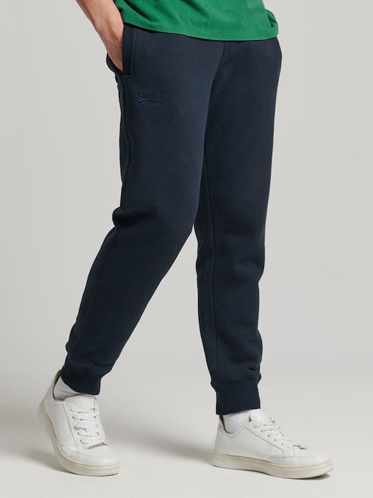 Sweatpants with Elastic Navy Blue
