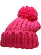 Beanie Căciulă Femeiască Tricotată în Culoare Fuchsia