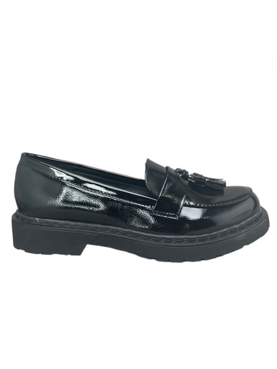 Adam's Shoes Γυναικεία Loafers σε Μαύρο Χρώμα