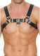 Shots Ouch Chest Bulldog Leather Harness Black