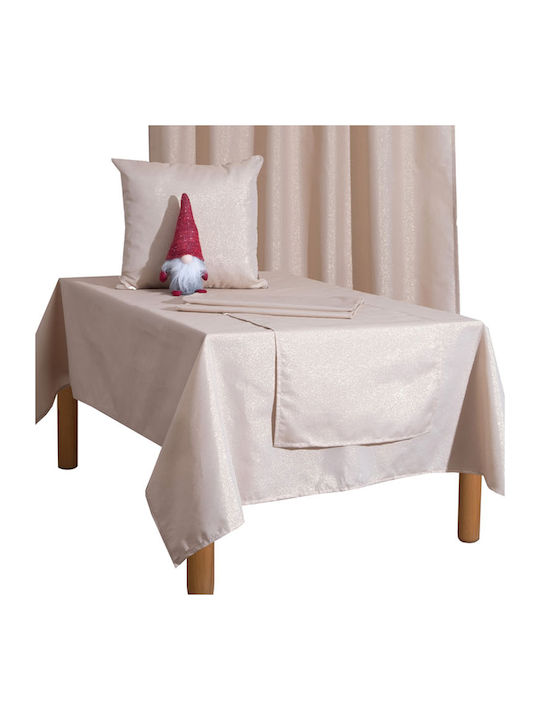 Viopros 4510 Cotton & Polyester Tablecloth Χρυσαφί 85x85cm