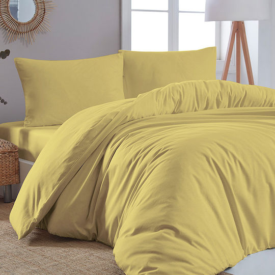 Beauty Home Κουβερλί Μονό Βαμβακερό Κίτρινο 160x240cm